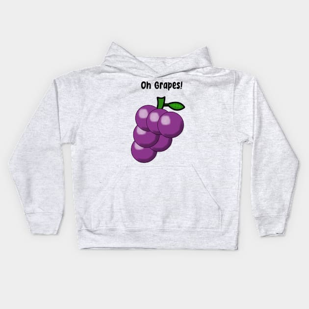 Oh Grapes Kids Hoodie by JacCal Brothers